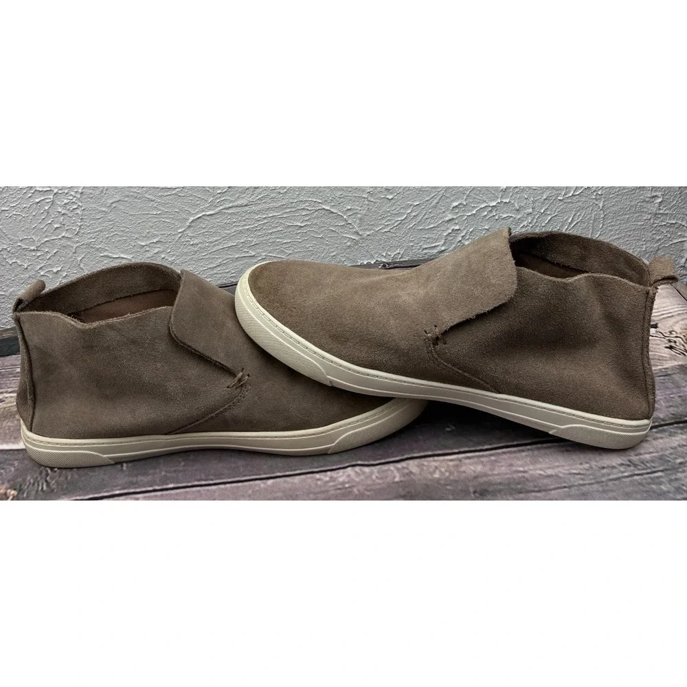 DV by Dolce Vita Slip On Ankle Sneakers Womens 9.5 Taupe Suede Platform Shoes